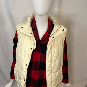 Ralph Lauren Women's Cream Chaps Puffer Vest XL #cabincore #cottagecore #cozy